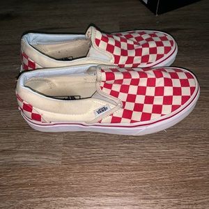 Red and White Checkerboard Vans